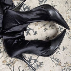 Les Tropeziennes Satin Boots with Bows